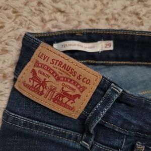 Levi's 721 High Rise Skinny Jeans Women 29 Dark Indigo Denim Classic 5-Pocket